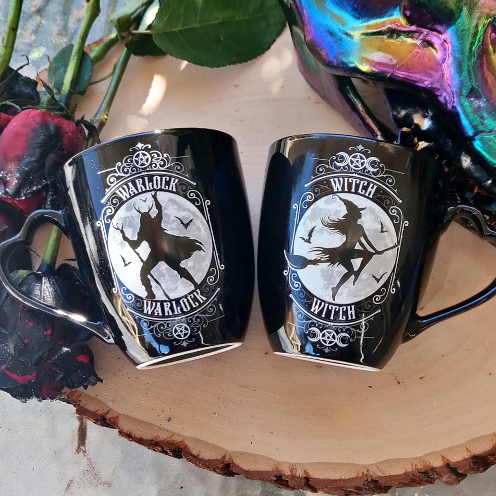 Witch & Warlock Bone China Double - Sided Mug (set)